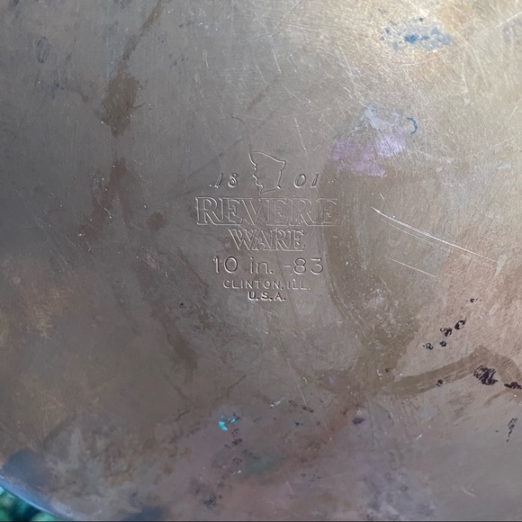 RevereWare Vintage 10 Inch Skillet Fry Pan Copper Bottom Clinton USA - Picture 6 of 7